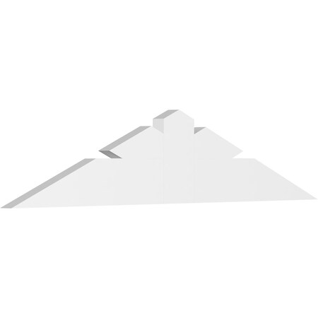 Ekena Millwork Saratoga Architectural Grade PVC Gable Bracket, 60"W x 12 1/2"H x 2"D x 6"F, 5/12 Pitch GBP060X13X0206SAR00